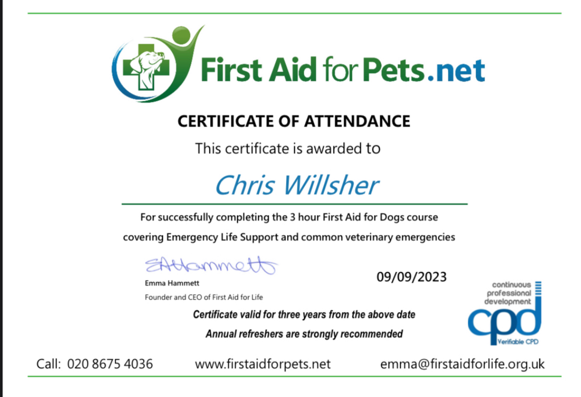 First Aid for Dogs — First Aid for Pets · CPD Verified